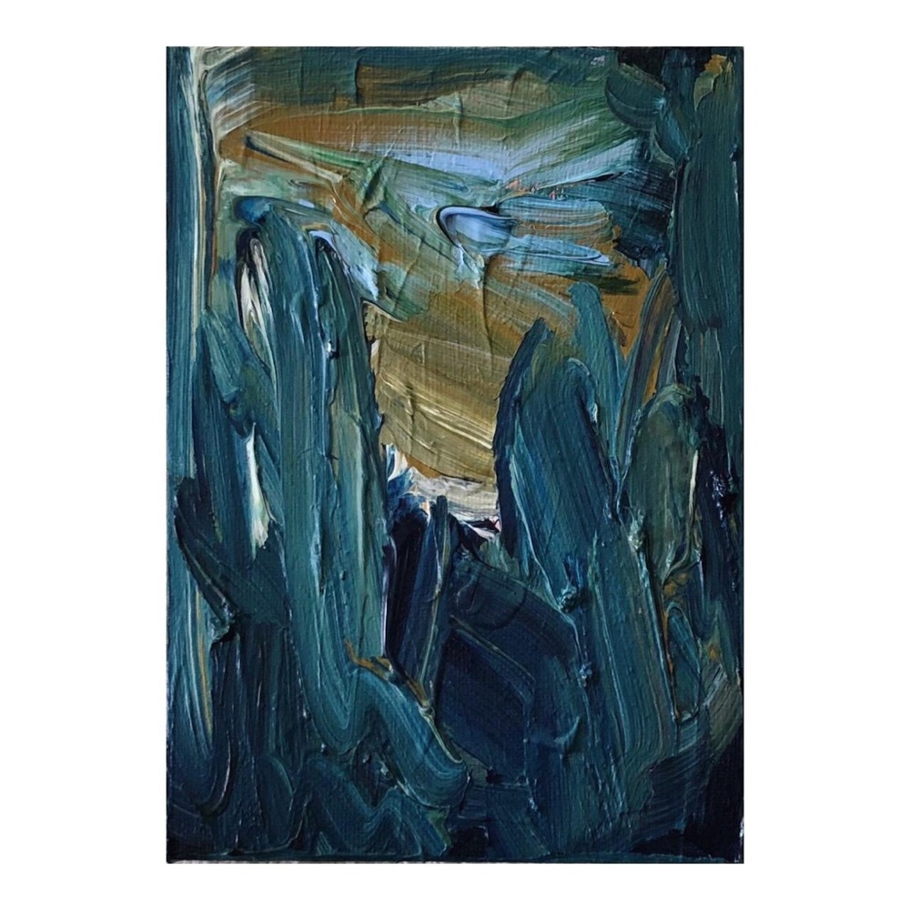 original abstract art - acrylic on stretched canvas - 5” x 7”